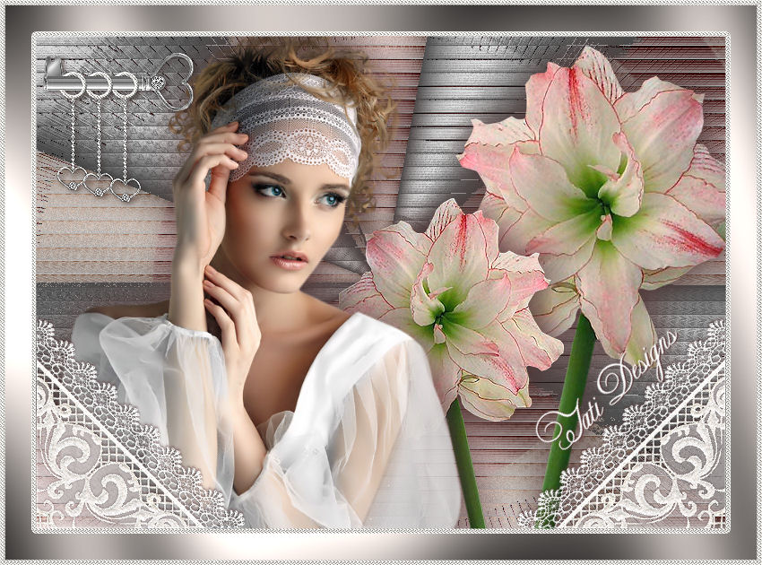 Hearts Lace and Flowers